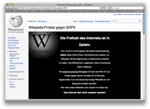 Wikipedia offline Jan 18 2012